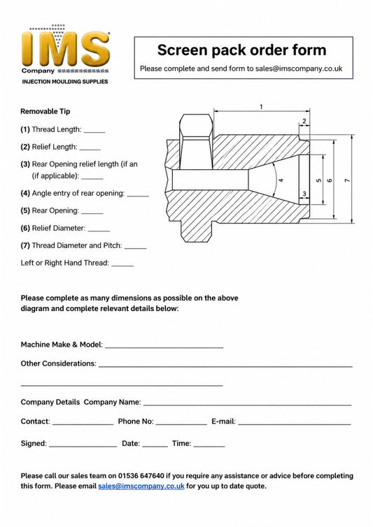 SCREEN PACK FILTER NOZZLE